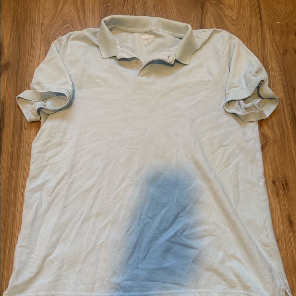 Old Navy Men's Sky Blue Polo Shirt